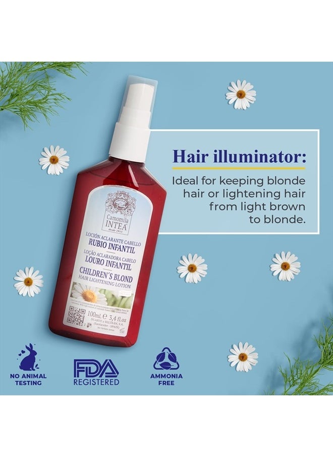 Intea Camomila Intea Hair Lightener For Kids– Premium Sun Lightening Spray for Hair – Chamomile hair lightener spray for Naturally Lighten Hair – No Bleach/Ammonia blonde hair spray – Child-Friendly Formula  - Image 3