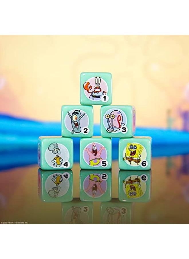 USAopoly - Spongebob Squarepants Dice Set ; Collectible D6 Dice Featuring Characters & References Spongebob Patrick Star Squidward Tentacles Gary Plankton And Mr. Krabs ; Officially Licensed 6Sided Dice - Image 1