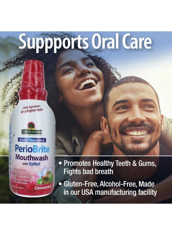 Nature's Answer PerioBrite Natural Mouthwash (Cinnamint, 480ml) - Image 4