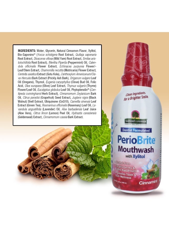 Nature's Answer PerioBrite Natural Mouthwash (Cinnamint, 480ml) - Image 5