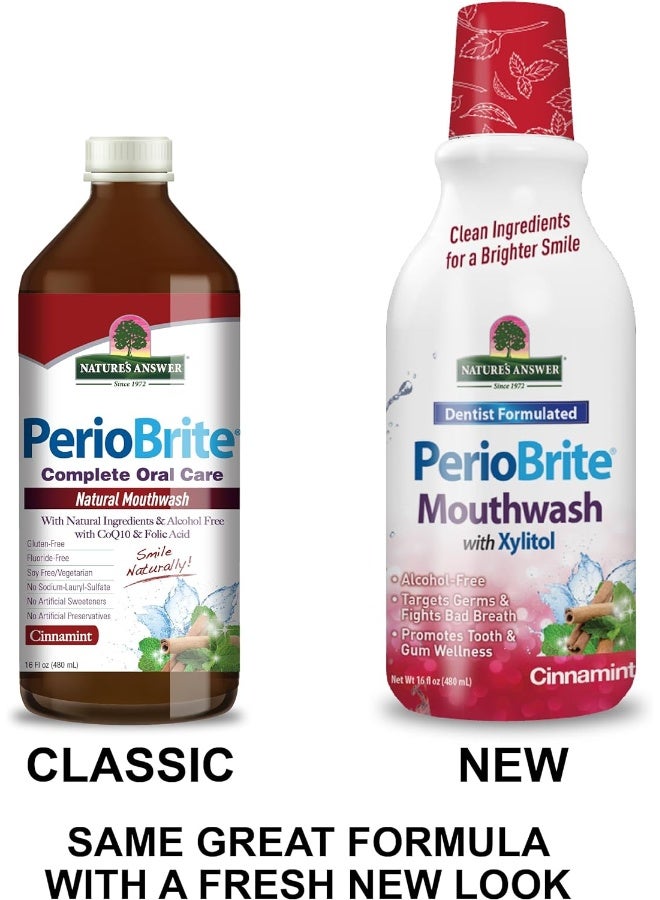 Nature's Answer PerioBrite Natural Mouthwash (Cinnamint, 480ml) - Image 3