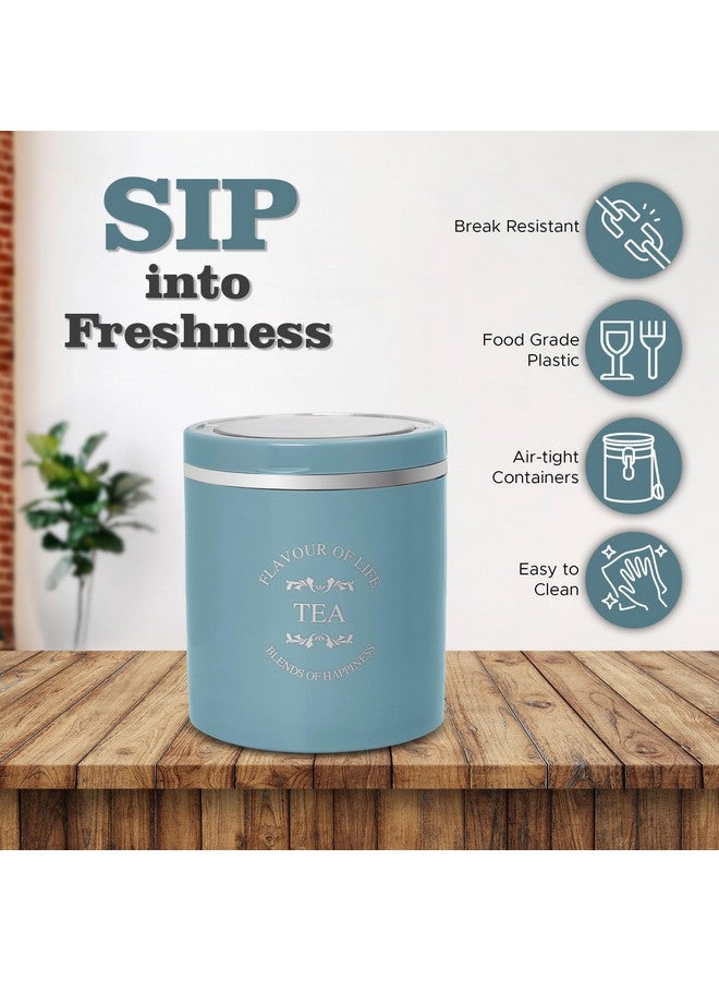 Jaypee Plus Classique 3-750 ml Silicone Storage Jar & Container | Break Resistant Tea, Sugar & Coffee Container | Air Tight Rubber Locking Lid with Glossy Finish Set of 3- (Blue) - Image 3