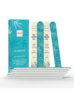 Onsen Secret Japanese Nail File Professional 10 Pack Nail Files, Double Sided Natural & Acrylic Nail Filers 120/180 Grit Disposable, Salon Smooth | Best Onsen Nail File For Shiny Nails  - Image 1