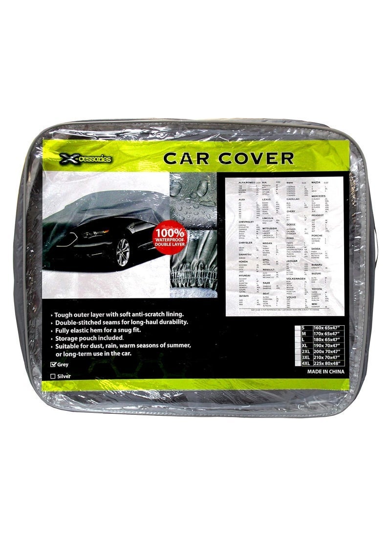 TIGER Car Body Cover Compatible with Audi A3 – All-Weather Waterproof & Dustproof Outdoor Vehicle Cover for Audi A3 Sedan & Hatchback – Scratch-Resistant, UV-Resistant, Windproof Design with Mirror Pockets, Elastic Hem & Storage Bag - Image 3