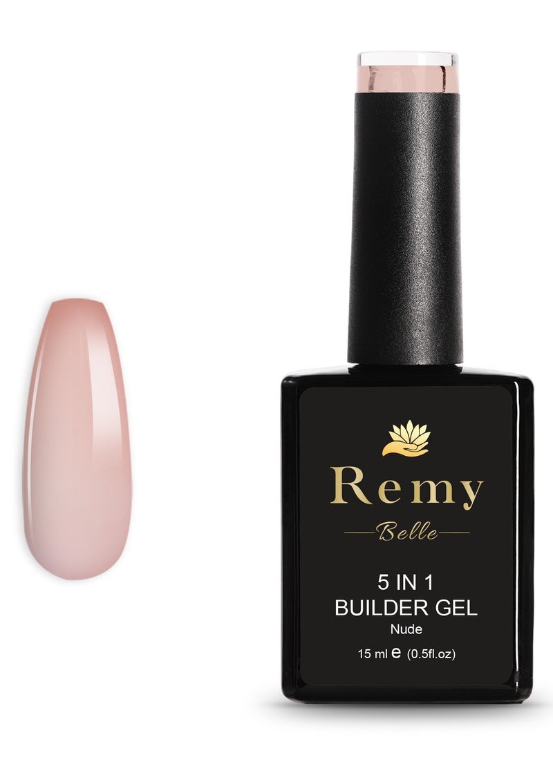 Remy Belle 5 IN 1 Builder Gel Nude 15ml Nail Extension Tips and Strengthener Requires Curing Under LED UV Lamp  - Image 1