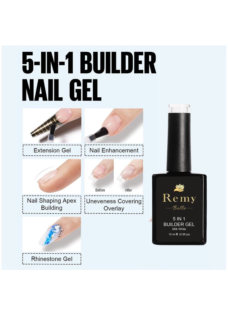 Remy Belle 5 IN 1 Builder Gel Nude 15ml Nail Extension Tips and Strengthener Requires Curing Under LED UV Lamp  - Image 2