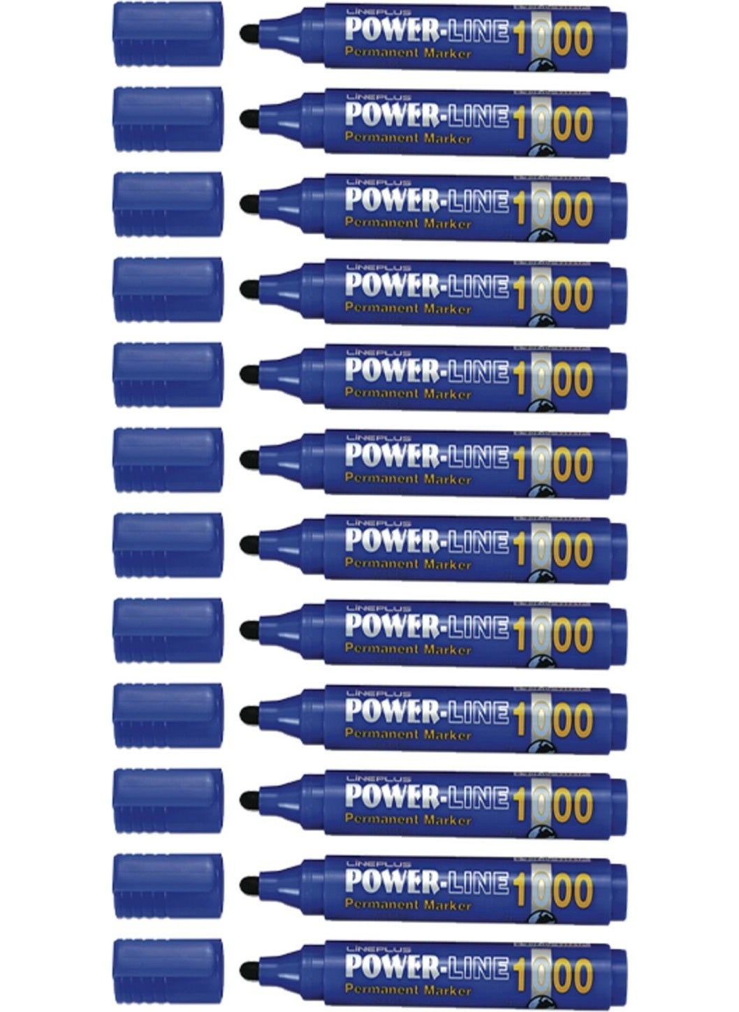 lineplus Permanent Pen 3mm Round Tip Box of 12  - Image 1