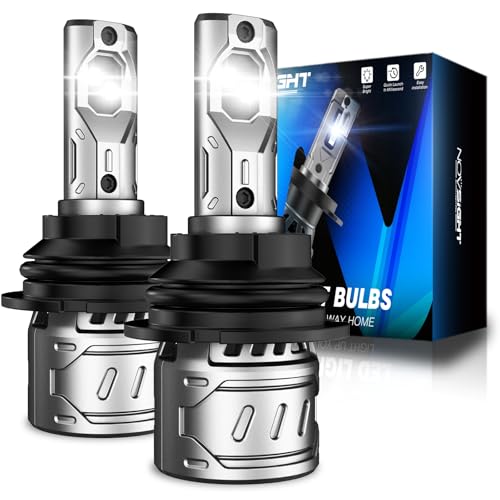 NOVSIGHT 9007 Fog Light Bulbs Super Bright 9007HB5 Fog Bulbs Dual Beam With Cooling Fan 3Min Fast Installation Plug and Play 6500K White Pack of 2 - Image 1