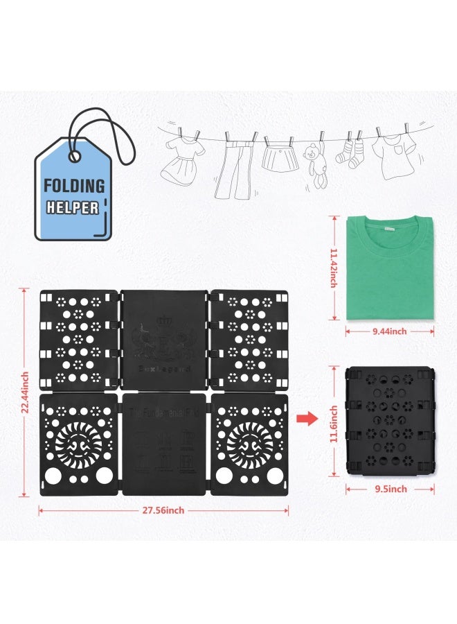 BoxLegend V3 Shirt Folding Board t Shirts Clothes Folder Durable Plastic Laundry folders Folding BoardsBlack - Image 3