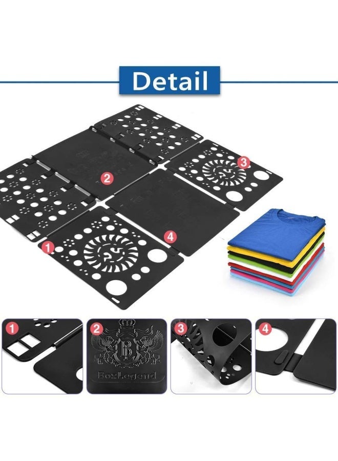 BoxLegend V3 Shirt Folding Board t Shirts Clothes Folder Durable Plastic Laundry folders Folding BoardsBlack - Image 4
