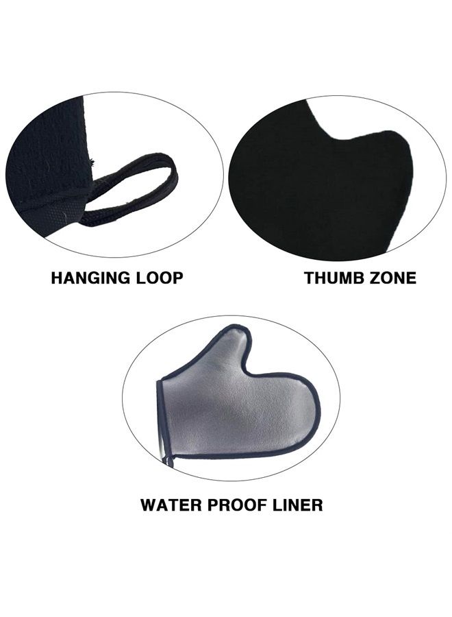 BOLITFU 4 Pack Self Tanning Mitt Applicator Kit, with Self Tanner Mitt, Self Tan Back Applicator, Exfoliating Glove, Flat Top Face Tanner Brush, Tan mit for Self Sunless Tanner (black)  - Image 2