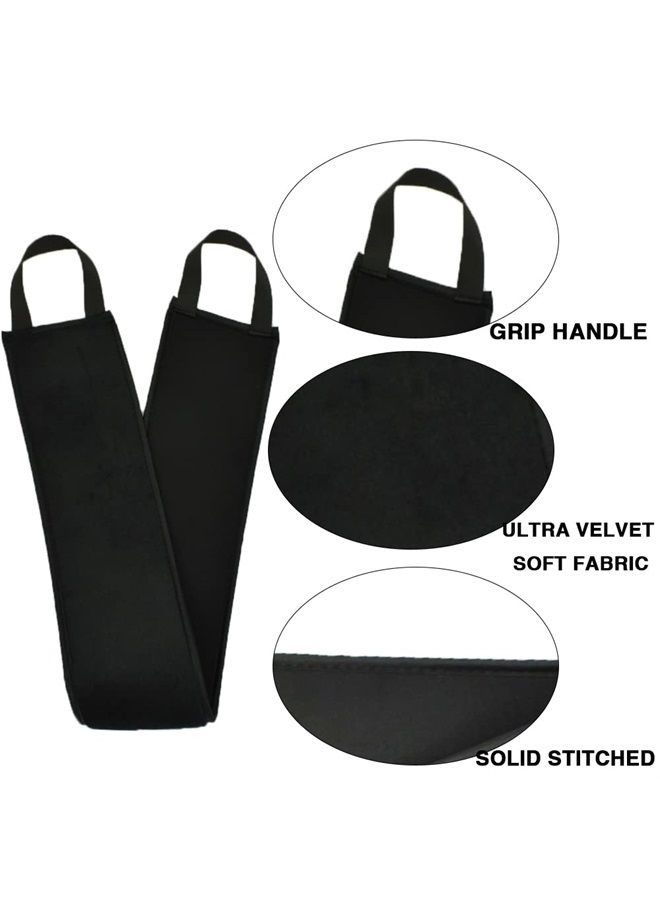 BOLITFU 4 Pack Self Tanning Mitt Applicator Kit, with Self Tanner Mitt, Self Tan Back Applicator, Exfoliating Glove, Flat Top Face Tanner Brush, Tan mit for Self Sunless Tanner (black)  - Image 3
