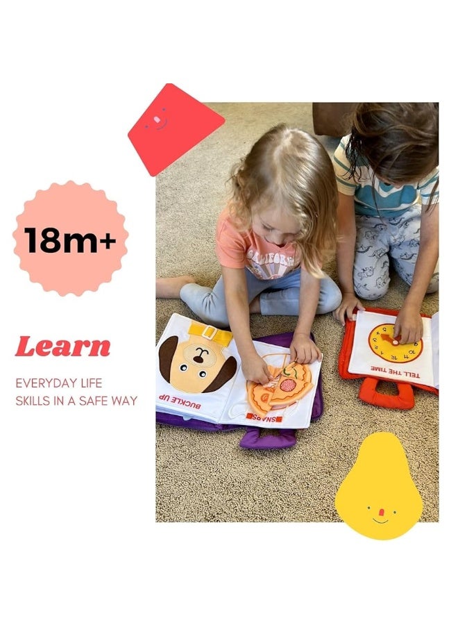 TAVVA My Quiet Book - Toddler Travel Toys for Age 1 2 3 4, Airplane Activities for Toddlers 1-3 with 10 Activities, Montessori Busy Book for Toddlers 1-3, Toys for 2 Year Old Girl & Boy with Belongs to Tag - Image 4