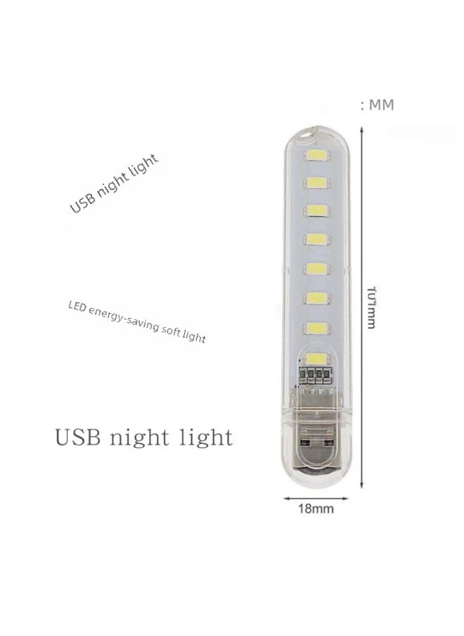 Generic - Usb Led Desk Lamp Dimmable Touch Control Eye Protection Mode Modern Simple Style Aluminum Alloy Desk Light-Color:Transparent-Warm Light - Image 1