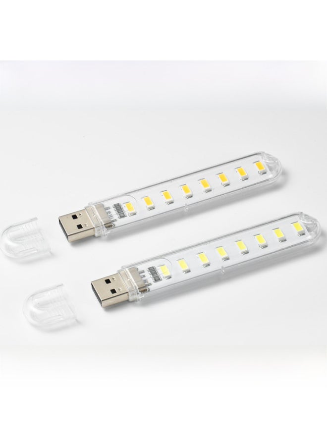 Generic - Usb Led Desk Lamp Dimmable Touch Control Eye Protection Mode Modern Simple Style Aluminum Alloy Desk Light-Color:Transparent-Warm Light - Image 1
