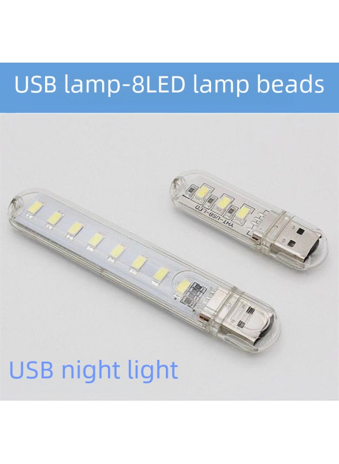 Generic - Usb Led Desk Lamp Dimmable Touch Control Eye Protection Mode Modern Simple Style Aluminum Alloy Desk Light-Color:Transparent-Warm Light - Image 1