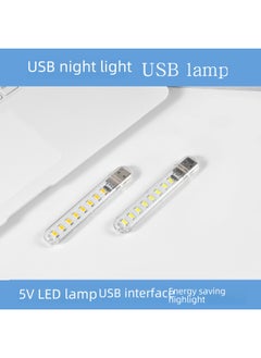 Usb Led Desk Lamp Dimmable Touch Control Eye Protection Mode Modern Simple Style Aluminum Alloy Desk Light-Color:Transparent-Warm Light