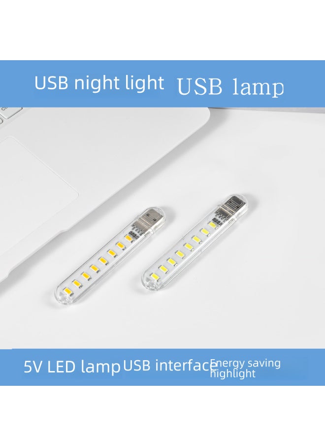 Generic - Usb Led Desk Lamp Dimmable Touch Control Eye Protection Mode Modern Simple Style Aluminum Alloy Desk Light-Color:Transparent-Warm Light - Image 1