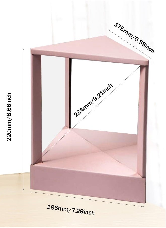 Generic Stand Mirror Triangular Fixed Makeup Mirror for Facial True Image Portable Table Mirror with Stand,with Cosmetic Desktop Standing for Travel, Vanity Table, Room Decor,Beauty Gifts,11 X 8.6 X 6 Inch  - Image 2