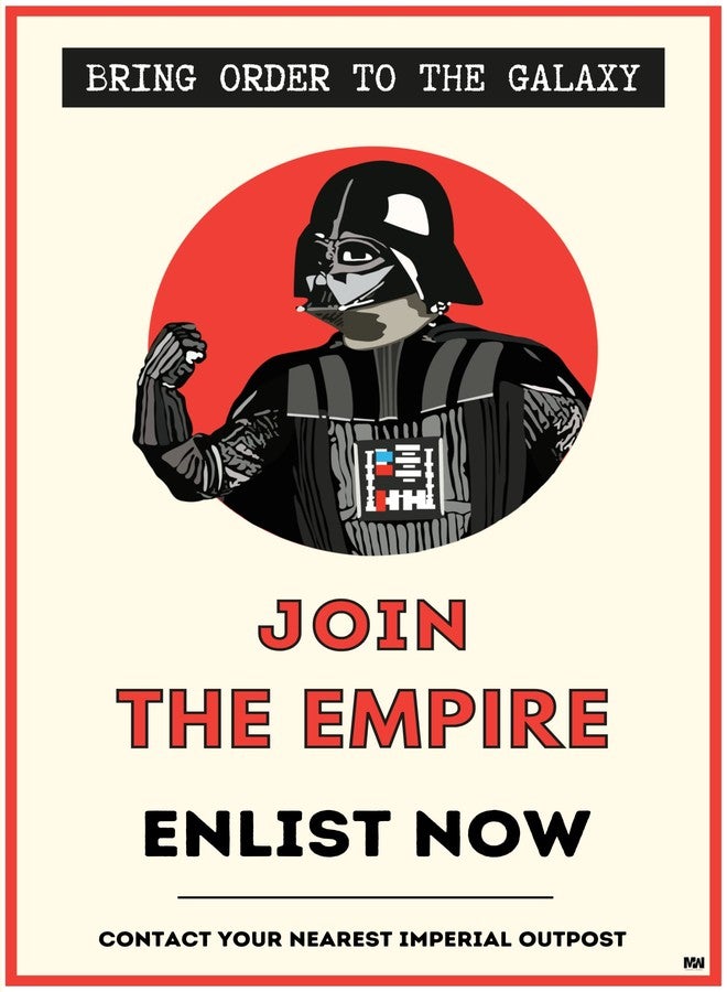 Midnight Works Star Wars Join The Empire Poster 18 x 12 inch 300 GSM - Image 1