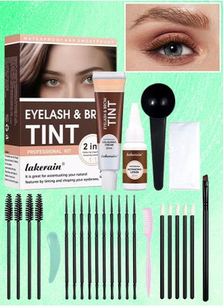 Eyelash and Brow Tint Dye Color Brown Kit 2 in 1 Brow and Lash Tint Professional Kit with Coloring Cream and Activating Lotion Eyebrow Tint Dye Kit Eyebrow Lash Color Kit 02 - pzsku/Z48811821AE93E8E9CAAEZ/45/_/1712588174/de340de7-f1f4-4732-910a-67796a8fd637