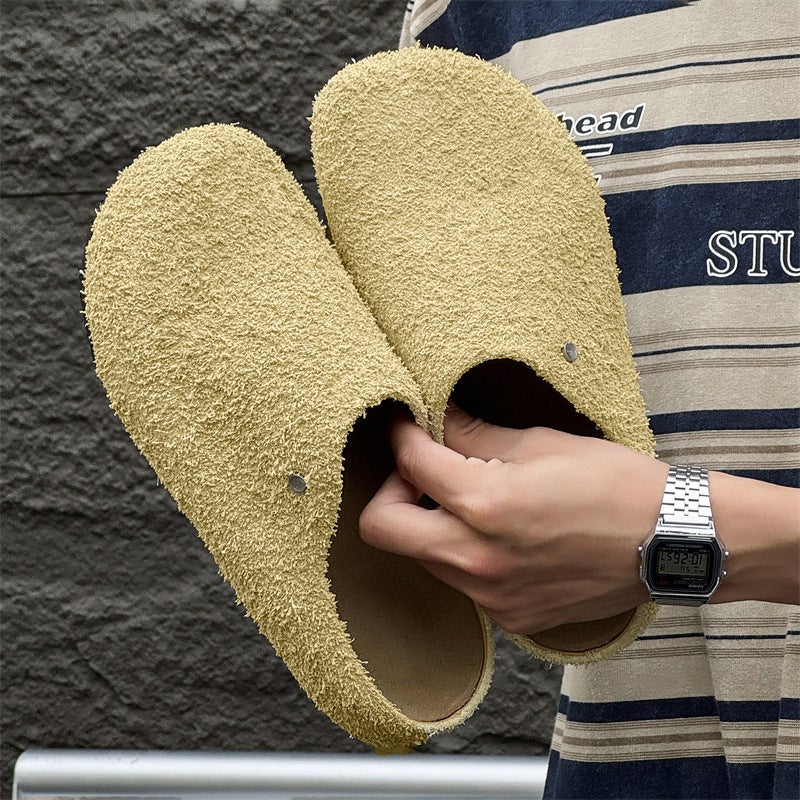 Soft-Soled Retro Non-Slip Half-Slip Sandals, Fashionable And Casual Thick-Soled Korean Style Boken Shoes 45370 Lemon Yellow-J - Image 3