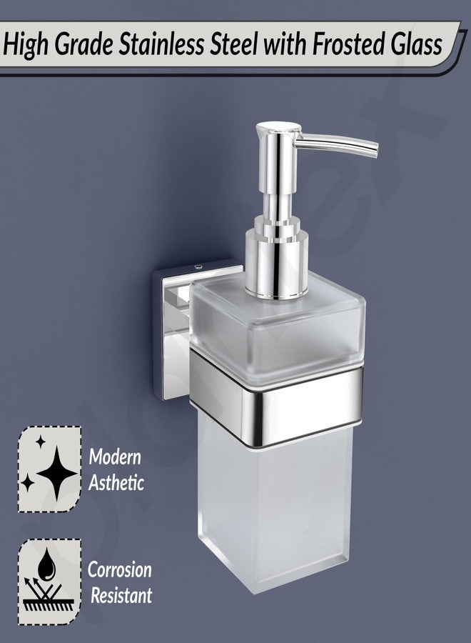 Plantex Heavy-Duty Stainless Steel Liquid Soap Dispenser/Hand Wash Dispenser/Shampoo Dispenser/Bathroom Accessories - Pack of 1 (Chrome), Aqua - Image 3