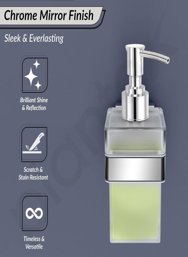 Plantex Heavy-Duty Stainless Steel Liquid Soap Dispenser/Hand Wash Dispenser/Shampoo Dispenser/Bathroom Accessories - Pack of 1 (Chrome), Aqua - Image 2