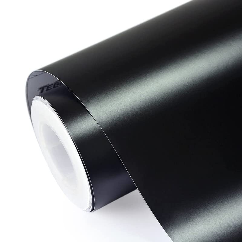 Raushik Black Matte Vinyl Car Wrap Sheet Roll Film Sticker Decal, Waterproof Car Styling Wrap Auto Vehicle Detailing Accessories Motorcycle, 12x48 Inch Roll - Image 1