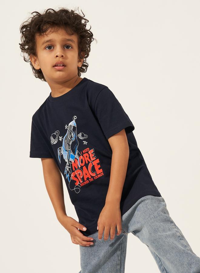 Styli Graphic Print Short Sleeves T-Shirt - Image 1