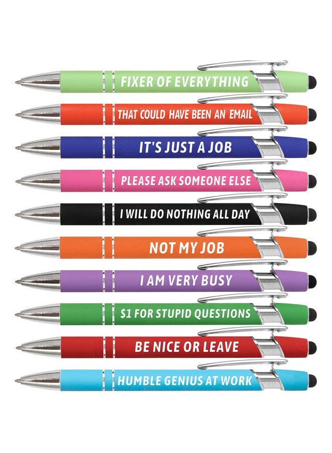 Fancy Land Funny Pens Sarcastic Ballpoint Pens for Adults Snarky Office Supplies for Coworker Women Men Work Colleague Favors 10 PCS - Image 2