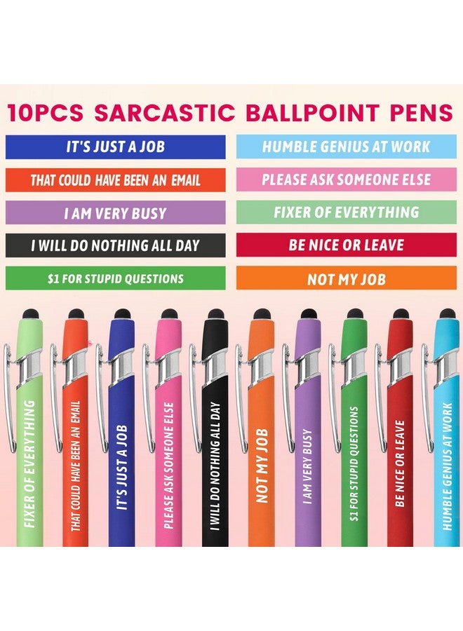 Fancy Land Funny Pens Sarcastic Ballpoint Pens for Adults Snarky Office Supplies for Coworker Women Men Work Colleague Favors 10 PCS - Image 4