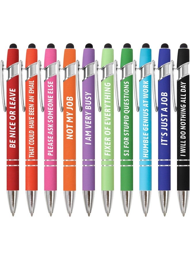 Fancy Land Funny Pens Sarcastic Ballpoint Pens for Adults Snarky Office Supplies for Coworker Women Men Work Colleague Favors 10 PCS - Image 1