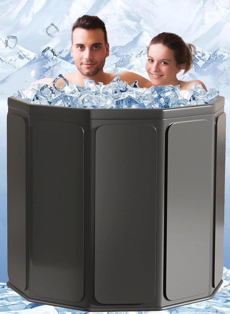 Huitich Fly-Over Development Foldable Ice Bath Tub Black 80×66 cm Portable Recovery Tub for Adults  - Image 4
