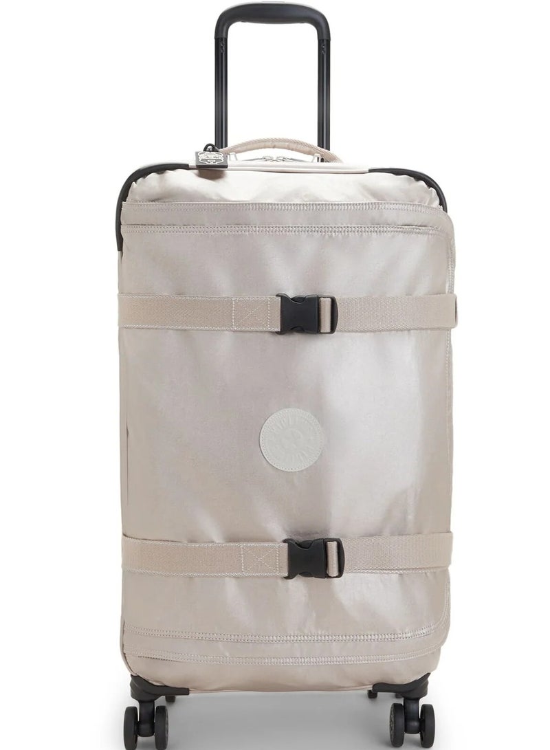 كيبلينغ حقيبة ترولي بعجلات متوسطة بلمعان معدني تلقائي - Image 1