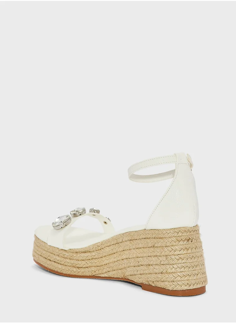 ايلا Jewelled & Embellished  Wedge Sandals