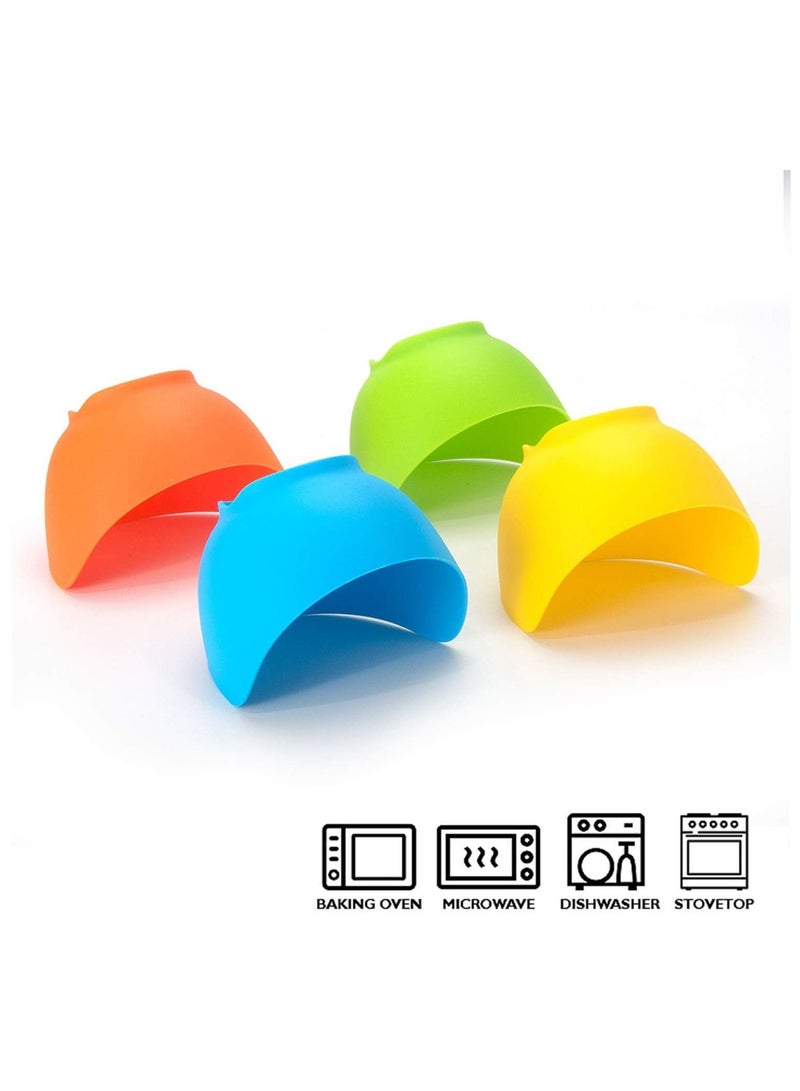 Egg Cooker with Ring Stand, Silicone Egg Cooking Cup, Suitable for Microwave or Stovetop Egg Cooking, Comes with Extra Oil Brush, BPA Free, 4 Pack  - Image 2