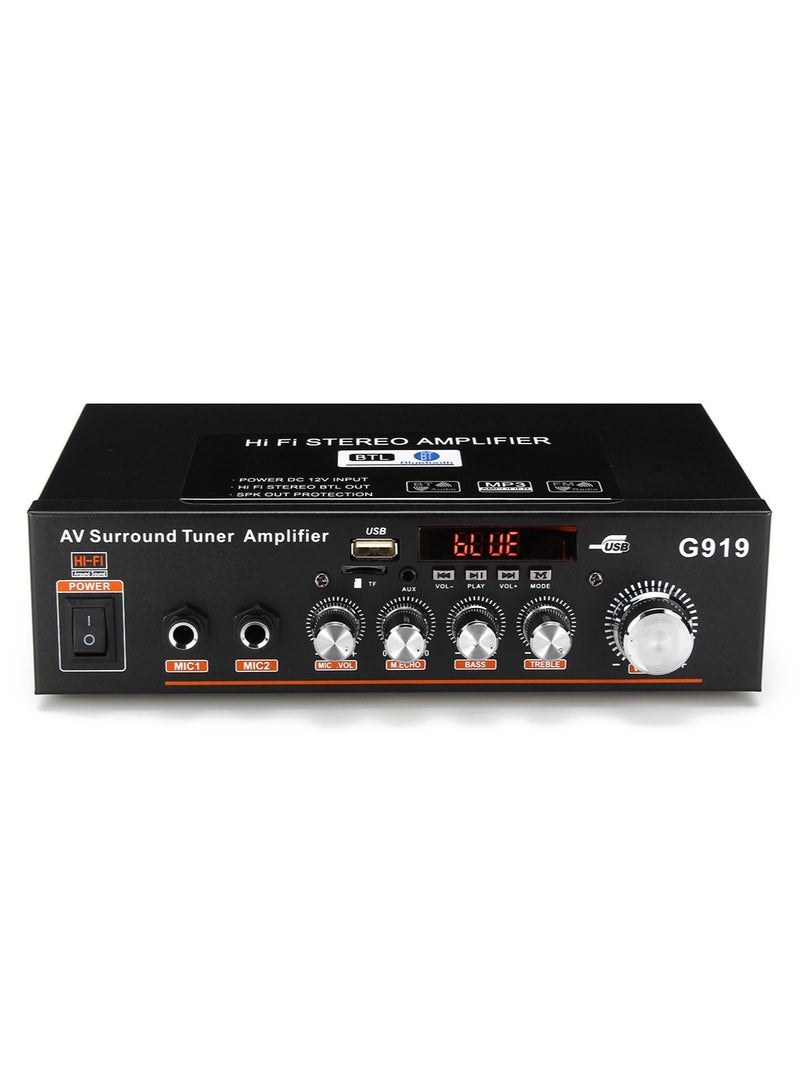 360W Mini Audio Amplifier Bluetooth Stereo Power Amplifier FM SD Hi-Fi 2CH Music Player for Car 12V 220V - Image 2