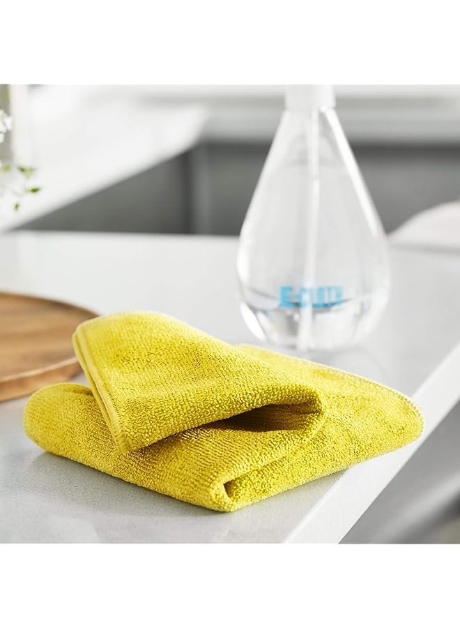 erorex Microfiber Cloth World'S Leading Premium Microfiber Cleaning Cloth Twice As Durable As Competition 1 Year Guarantee Ideal For Kitchen Countertops Sinks And Bathrooms Yellow 2 Pack - Image 4