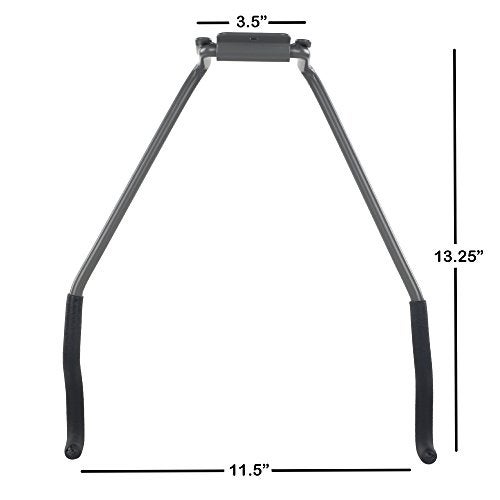 Stalwart Bike Wall Mount - EVA Foam Padded Bicycle Hooks with 50lb Capacity - Flip-Up Garage Bicycle Rack for Mountain, Road, and Kids Bikes by Rad Sportz, Silver, Black - Image 5