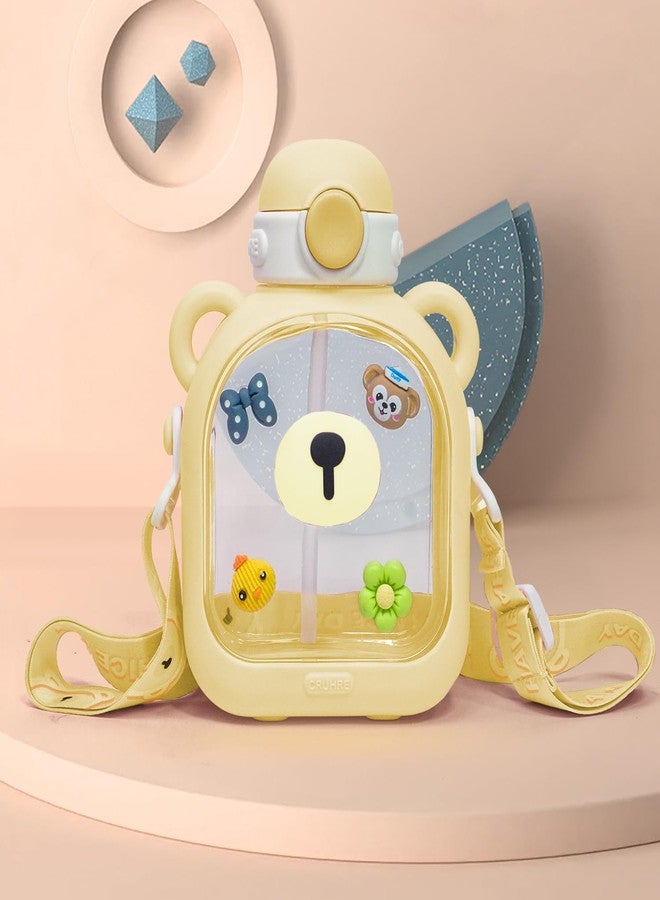 StarAndDaisy Water Bottle for Kids, Sipper with Straw, Sipper Bottle for Kids With Leak-Proof Locking Flip Lid and Soft Touch Carry Loop with Removable Strainer for Girls & Boys.700ml - Image 1