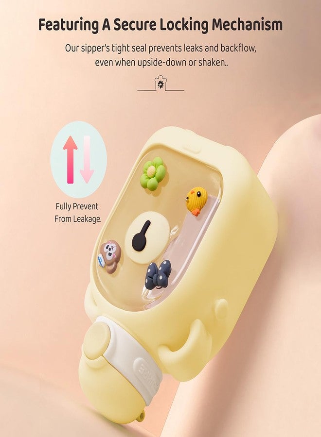 StarAndDaisy Water Bottle for Kids, Sipper with Straw, Sipper Bottle for Kids With Leak-Proof Locking Flip Lid and Soft Touch Carry Loop with Removable Strainer for Girls & Boys.700ml - Image 3