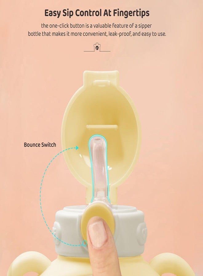 StarAndDaisy Water Bottle for Kids, Sipper with Straw, Sipper Bottle for Kids With Leak-Proof Locking Flip Lid and Soft Touch Carry Loop with Removable Strainer for Girls & Boys.700ml - Image 4