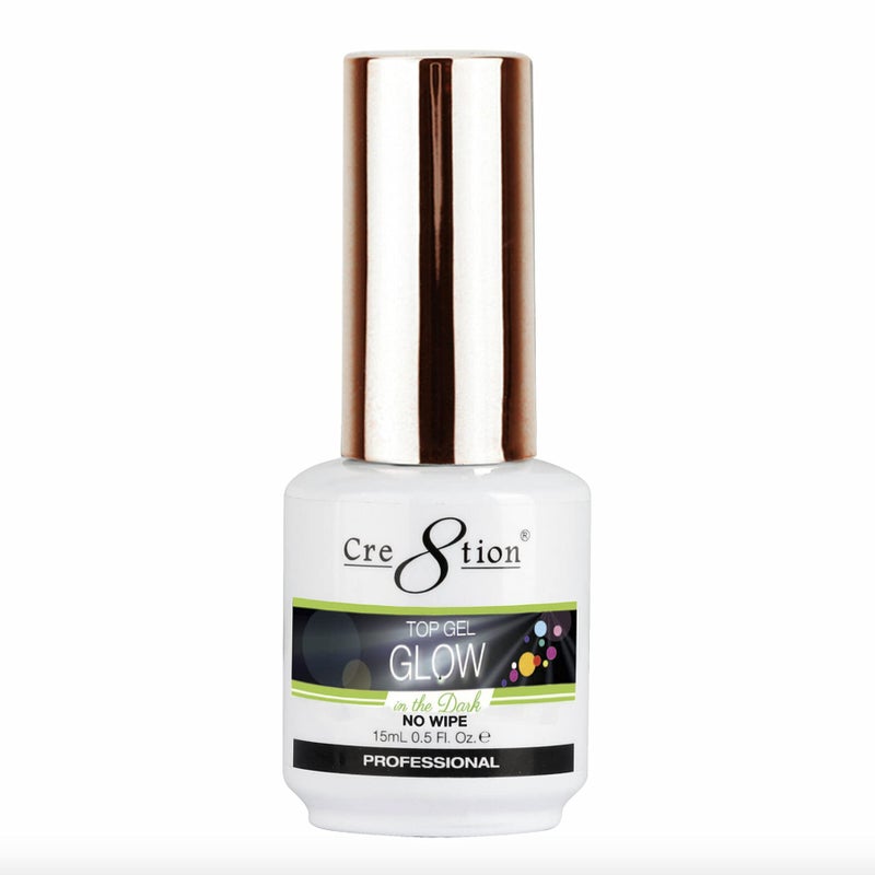 Cre8tion Glow in The Dark Soak Off Top Coat Gel Polish led uv lamp needed Curing Nail Art Nail Polish - Image 1