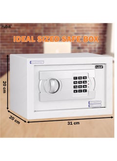 Small Safe Box with Digital Keypad and Key Lock for Home Office Personal Use RB-20EG (20x31x20cm) White - pzsku/Z4881CAFE02A2AD9C9CE4Z/45/_/1729341607/0bc0012c-8ceb-4a8a-9288-a418692f9daa