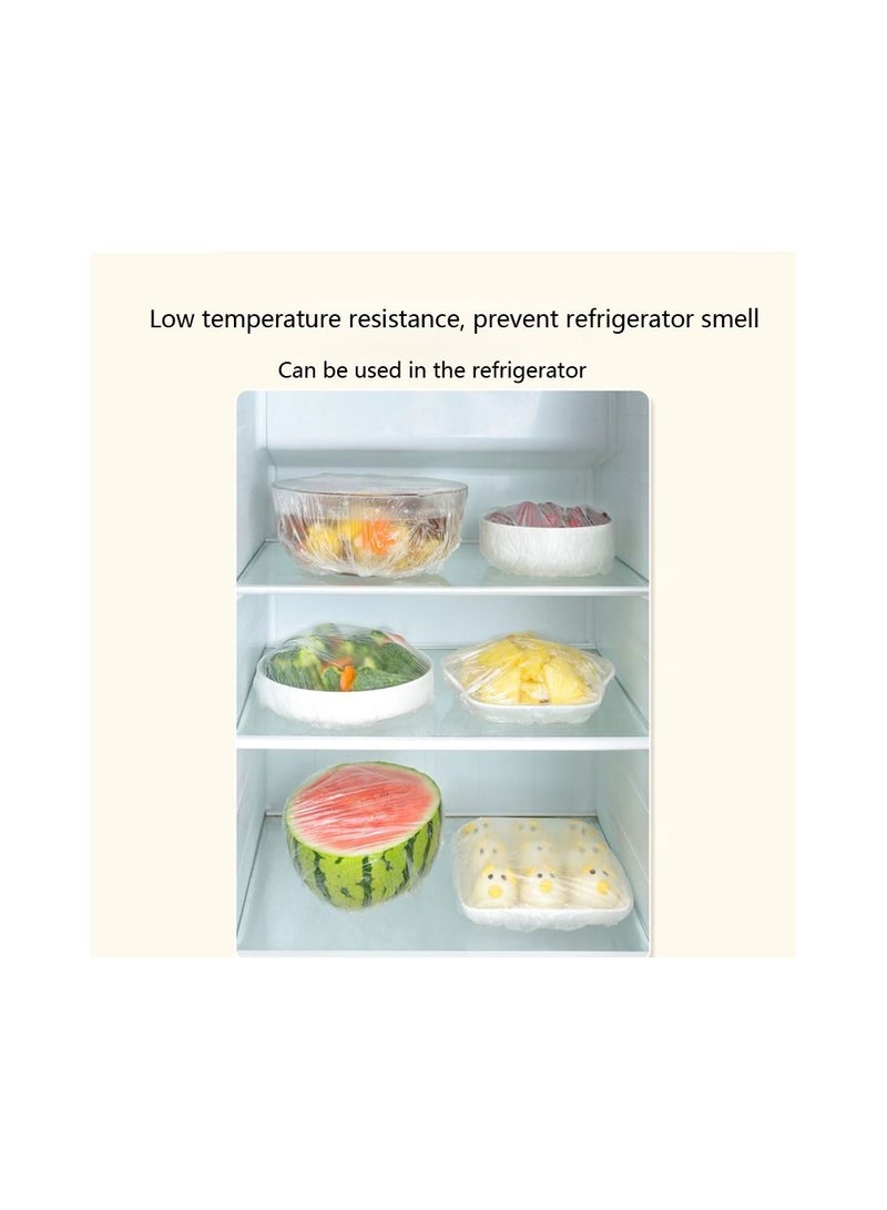 أغطية طعام مرنة 100 قطعة، غلاف بلاستيكي قابل للتمدد للعائلة، غطاء وعاء للنزهات الخارجية قابل لإعادة الاستخدام - Image 2