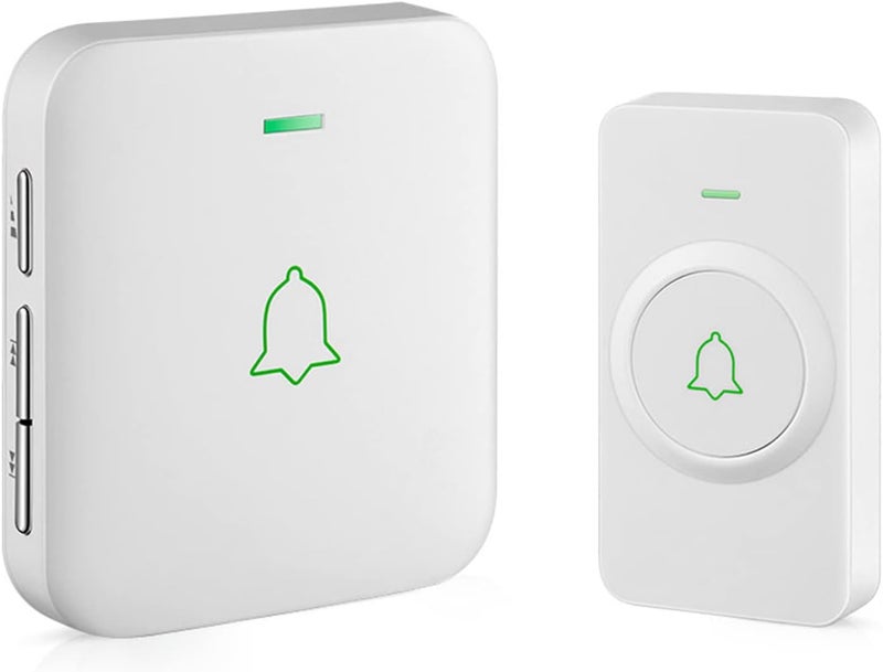 AVANTEK Wireless Doorbell, Mini Waterproof Door Bell Chime Operating at 1000 Feet, CW-11 Doorbell with 52 Melodies, 5 Volume Levels & LED Flash - Image 1