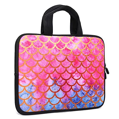 Baocool 11 11.6 12 12.1 12.5 inch Laptop Carrying Bag Chromebook Case Notebook Ultrabook Bag Tablet Cover Neoprene Sleeve for Apple MacBook Air Samsung Google Acer HP DELL Lenovo Asus (Mermaid Scale) - Image 2