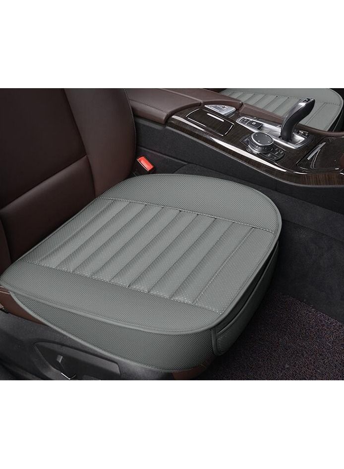 DUNISO 2 pcs Front Car Seat Covers  With Storage Pouch Faux Leather Protectors for Front Seats Waterproof and Anti-Slip Cushions  Wrap Around The Bottom Fits Most of Vehicles - Image 5