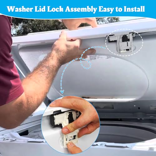 Earthtec W11307244 W10682535 Washing Machine Lid Lock Replacement for Whirlpool Maytag Amana Kenmore Series 110 200 500 Roper WTW5000DW1 RTW4516FW2 VAW3584GW1 WTW4816FW2 NTW4516FW3 - Image 5
